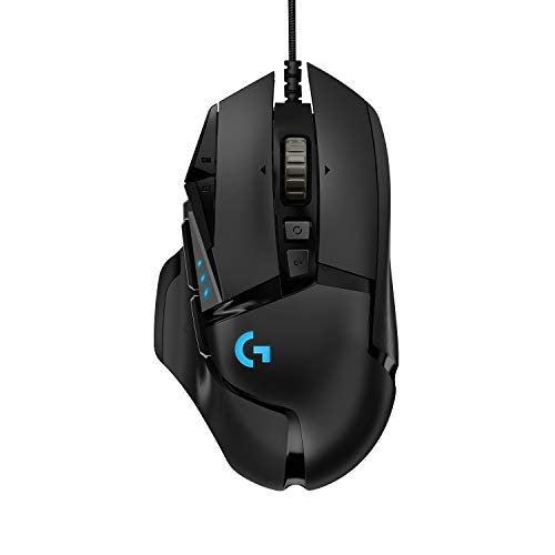 Logitech G502 HERO gaming mouse in UAE with 16,000 DPI and customizable buttons.