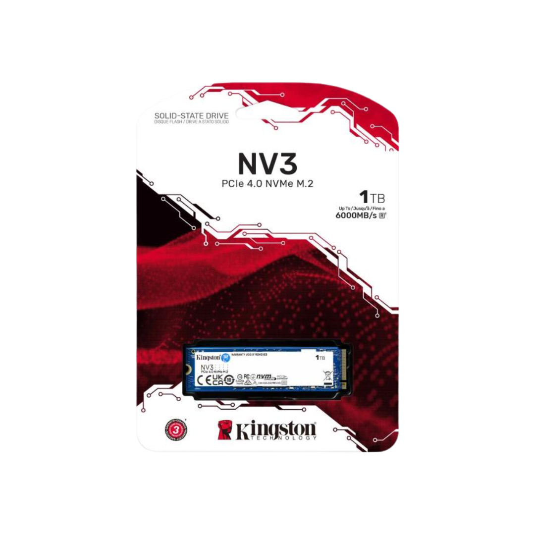 Kingston NVMe M.2 NV2 1TB SSD for fast Gaming PC UAE, ideal for Best Gaming PC Dubai builds by PC Builder by Venom Gaming.