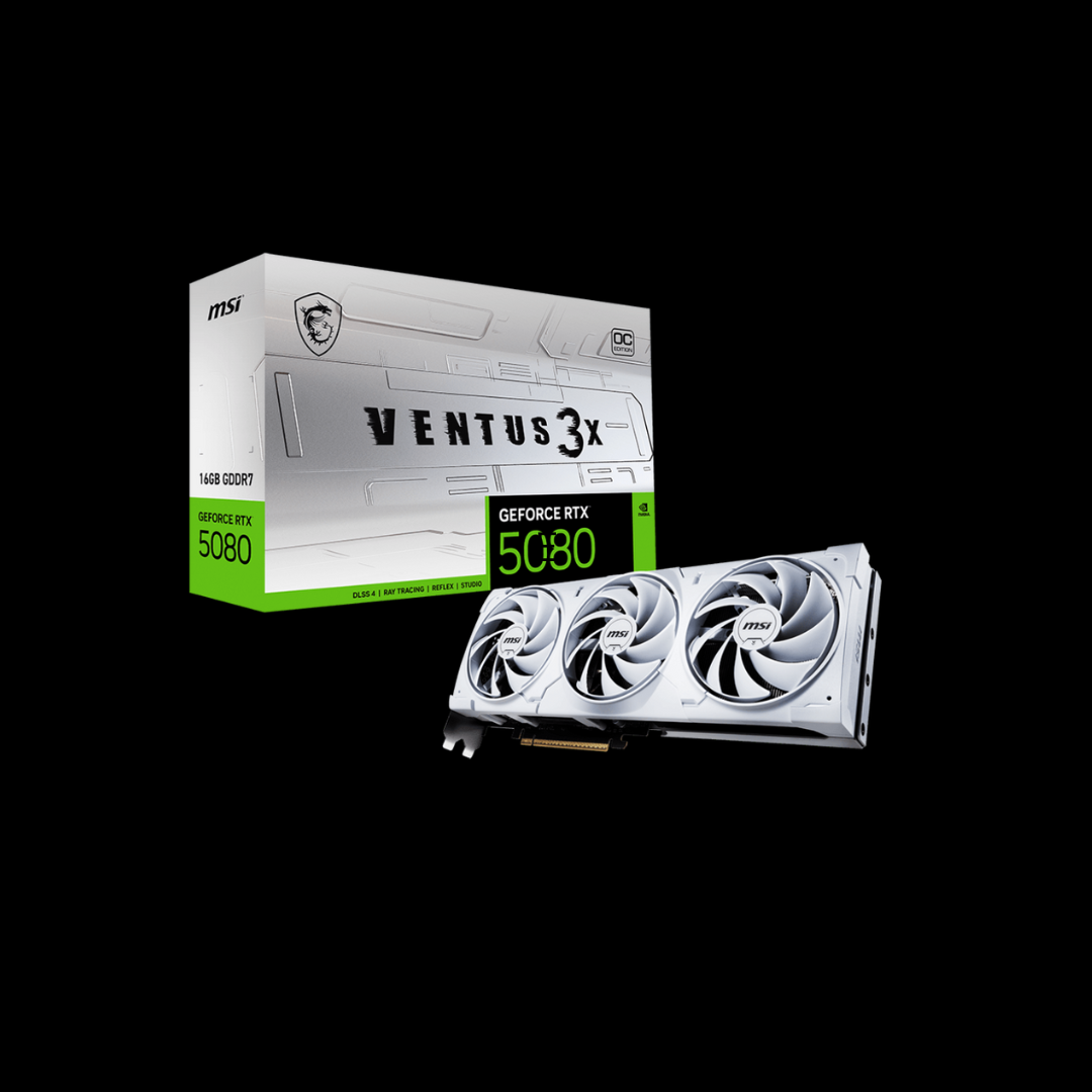 MSI RTX 5080 VENTUS 3X (white version) in UAE - Venom Gaming UAE.