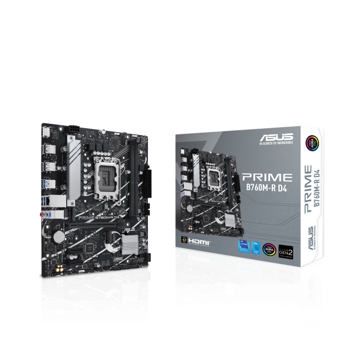 ASUS PRIME B760M-R D4 motherboard for dependable Gaming PC UAE, perfect for Best Gaming PC Dubai builds by PC Builder by Venom Gaming.
