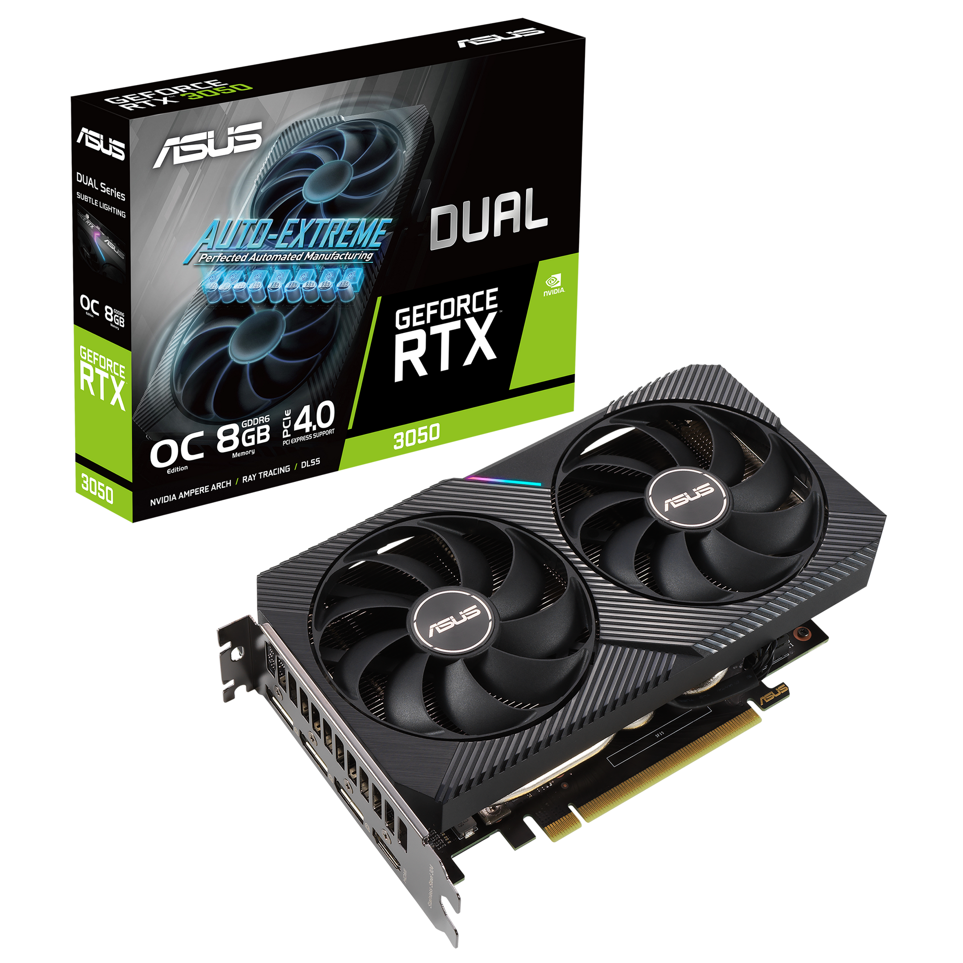 Asus Dual RTX 3050 graphics card for Gaming PC UAE, ideal for Best Gaming PC Dubai builds by PC Builder by Venom Gaming.