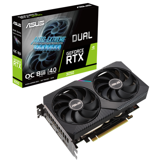 Asus Dual RTX 3050 graphics card for Gaming PC UAE, ideal for Best Gaming PC Dubai builds by PC Builder by Venom Gaming.