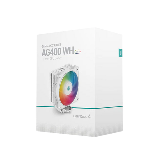 DeepCool AG400 DIGITAL WHITEMMM air cooler for digital Gaming PC UAE, ideal for Best Gaming PC Dubai builds by PC Builder by Venom Gaming.