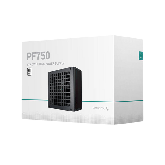 DeepCool PF750 80PLUS 750W power supply for stable Gaming PC UAE, essential for Best Gaming PC Dubai builds by PC Builder by Venom Gaming.
