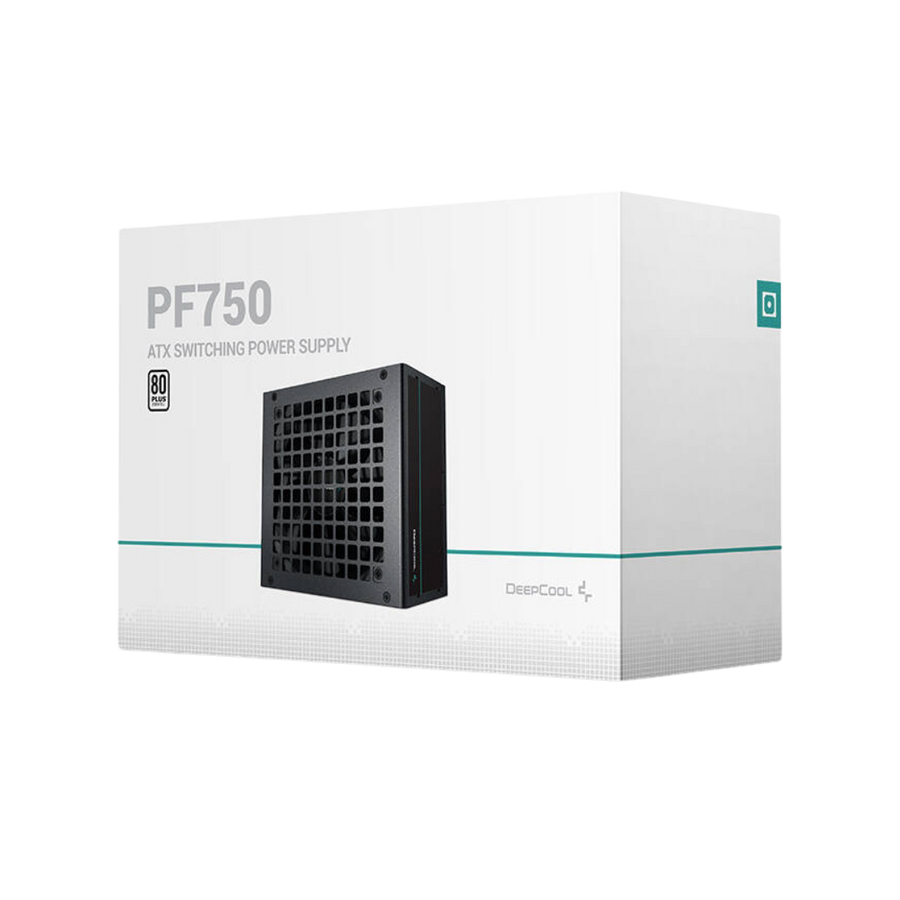 DeepCool PF750 80PLUS 750W power supply for stable Gaming PC UAE, essential for Best Gaming PC Dubai builds by PC Builder by Venom Gaming.
