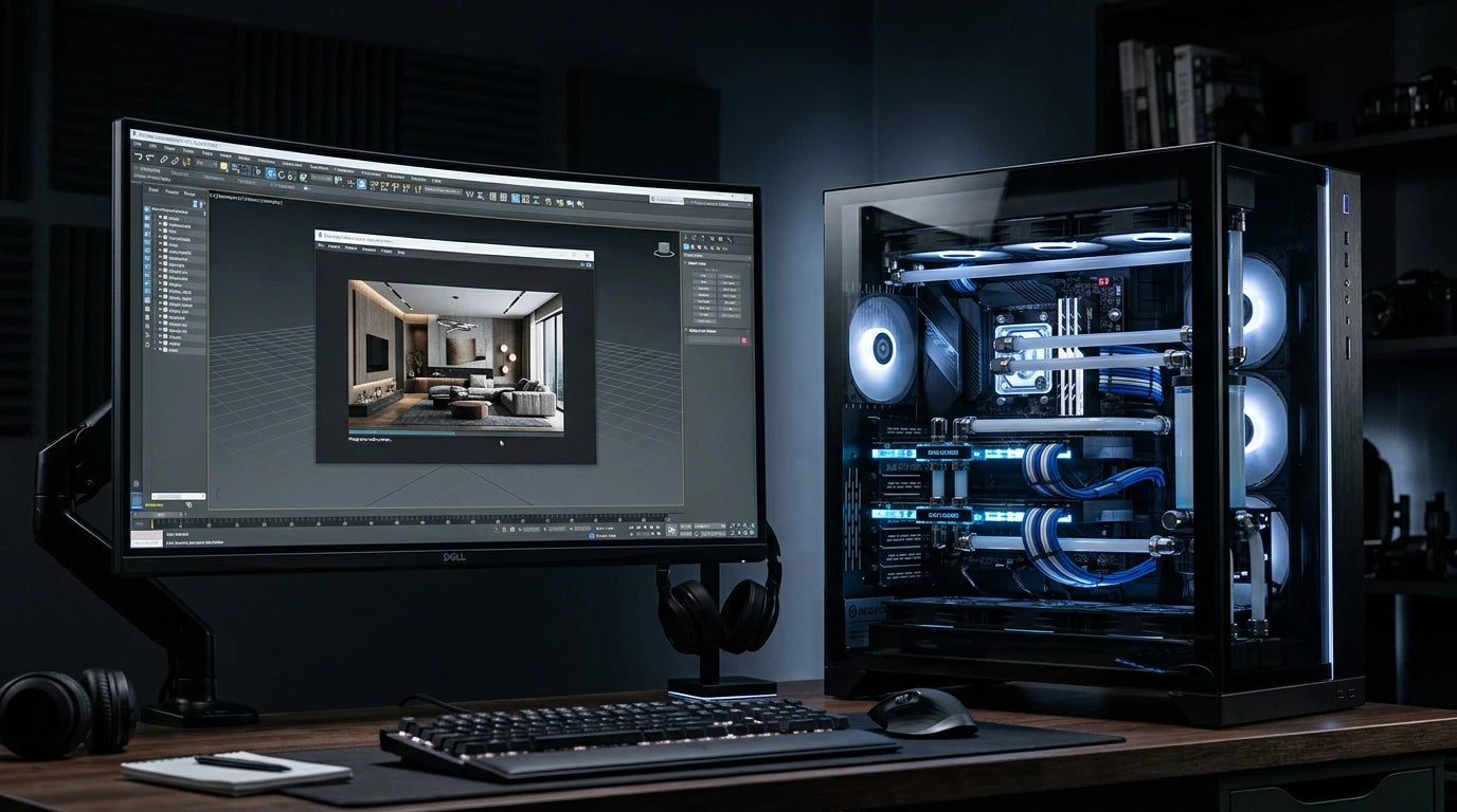 Professional RTX 5090 Rendering Workstation Dubai - Pro Node